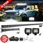 52"INCH + 14" Led Light Bar Spot Flood Combo Offroad Driving 4X4 Truck Atv. Fixed Price $102.06.