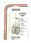 Edison 50W Halogen Lamp/bulb No. 795 (g.e. #7695) Lot Of 2 Nos. Fixed Price $21.37.