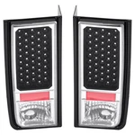 Pair Chrome/clear Lens Red Led Rear Brake Tail Lights For Hummer H2 2003-2009. Fixed Price $184.06.