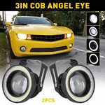 2PCS White 3" Led Fog Light Lamp Projector Angel Eye Halo Ring 6000K. Fixed Price $19.94.