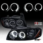 Black Smoke Fit 2004-2006 Sentra Led Halo Projector Headlights Lamps Left+right. Fixed Price $173.84.