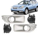 For 2010 2011 2012 Subaru Outback Front Fog Lights Silver Bezel Cover Pair. Fixed Price $52.08.