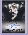 Derek Carr Black Lights Signature /10: 2020 Panini Football. Raiders Qb!. Fixed Price $55.00.
