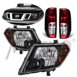 Fits 2009-2021 Nissan Frontier Black Headlights +smoke Red Tail Lamps 4PCS 09-21. Fixed Price $159.89.