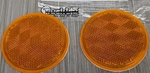 Pair 2 Pieces 47A-3 Truck-lite Amber Yellow 1/8 Adhesive Reflector 47A3 Dot. Fixed Price $6.99.