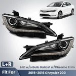 Hid Headlight For 2015-2017 Chrysler 200 W/led Drl W/chrome Trim Left+right Pair. Fixed Price $304.99.
