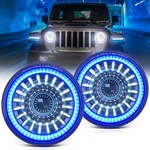 For Jeep Wrangler Jku Lj Tj 7'' Inch Round Led Headlight Hi-lo Beam Drl. Fixed Price $178.82.