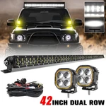 For Toyota Tacoma 1995-2004 Roof 42'' Led Light Bar + 2X 2" Cube Pods Combo Kit. Fixed Price $117.96.