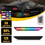 2X Rear Bumper Lamps Rgb Led Side Marker Lights Ford Mustang 2015-2023 Lh&rh. Fixed Price $37.99.
