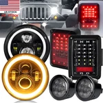For Jeep Wrangler Jk 07-18 Combo 7" Halo Led Headlights Turn Signals Tail. Fixed Price $103.49.