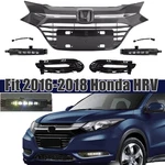 Fit 2016-2018 Honda Hr-v Hrv Led Drl Upgrade Fog Lights & Black Grille W/chrome. Fixed Price $110.00.