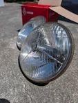 Original Used Lucas PL700 Tripod Headlamp Pair Lhd (one Missing Reflector). Fixed Price $100.00.