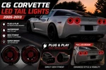 C6 Corvette Led Tail Lights Smoked/red 2005-2013 Chevy Rear Lamp Set Up. Fixed Price $329.99.
