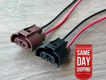 New 98-07 Toyota Land Cruiser Headlight Low Beam High Bulb Connectors Pair. Fixed Price $15.99.