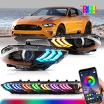 Vland Pair Led Projector Headlights 2018-2023 Ford Mustang W/sequential. Fixed Price $279.99.