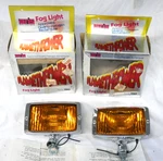 New!! Pair Of Vintage Flamethrower Fog Lights Aris 1063 Amber Chrome. Fixed Price $195.00.