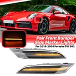 Dynamic Side Marker Light Lamp Turn Signal Clear For 2019+ Porsche 911 992. Fixed Price $49.99.