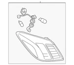 Genuine Nissan Tail Light Assembly 26555-1SX0A. Fixed Price $165.55.