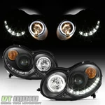 Black 2003-2009 Mercedes Benz W209 Projector Headlights W/ Led Drl Running. Fixed Price $378.99.
