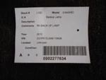 Camaro 2010 Backup Lamp 201410-1. Fixed Price $80.00.