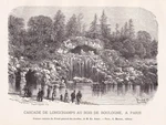 Bois Boulogne Paris Waterfall Park Architecture Linden Woodblock. Fixed Price $11.63.