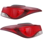 Outer Tail Lights Fits Us Built Hyundai Elantra 2014-2016 Halogen W/ Bulbs Capa. Fixed Price $343.03.