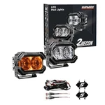 Recon 2 3-INCH Led Pod Lights With Black COVERS,80W 7956LM&AMBER Drl Spot Beam. Fixed Price $162.16.