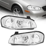 Pair Headlights Chrome For 2000-2001 Nissan Maxima Clear Corner Headlamps. Fixed Price $64.99.