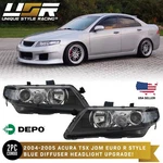 Depo Euro CL7 Jdm Headlights Blue / Clear Lens Fit 2004-2005 Acura Tsx. Fixed Price $424.95.