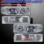 Euro Clear 1PCS Style Headlights + Park Signal For 1995-2005 Astro Van. Fixed Price $179.99.
