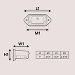 Optronics LP51CB Incandescent Trailer License Plate Light Surface Mount 12V. Fixed Price $17.40.