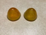 Nos Pair Amber Glass Lens Truck Auto Trailer Lamp 1-15/16 Beehive Hi-power Bl 20. Fixed Price $39.95.