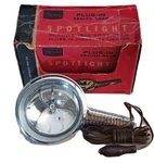 Sears: Vintage Plug-in Sealed Beam Handheld Spotlight 12 Volt #285534 Works!. Fixed Price $39.99.