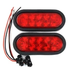 Ppi 2 Red Trailer Truck Sealed 6" Oval Stop/turn/tail Light Marine Wa.... Fixed Price $27.14.