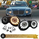 Facelift Dual Color Led Drl Bi-xenon Black Headlight For 04-10 Continental Gt. Fixed Price $1699.95.
