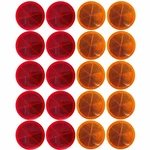 3" Inch Round Reflector Bike,trailer,truck,boat,mailbox Qty 20 (10 RED/10 Amber). Fixed Price $29.25.