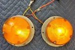Pair Vintage Pm 513 Flush Mount 4.5" Amber Round Marker Signal 12V Lights Tested. Fixed Price $29.99.