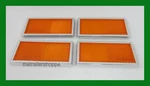 Amber Stick-on Reflectors With Chrome Bezel Truck Rv 3-1/2" Rectangular Set Of 4. Fixed Price $13.50.