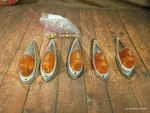 5 Vintage Amber Cab Clearance Marker Light Withe 4 )SAE-P-1691 1) SAEPC68 Oem. Fixed Price $99.00.