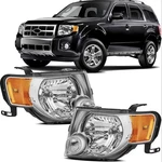 2008-2012 Ford Escape Headlight Assembly Left And Right, Chrome Housing. Fixed Price $50.00.