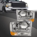 Headlights Set 99-04 Ford F250 F350 F450 Super Duty Excursion 4PC Chrome. Fixed Price $92.98.