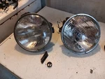 1973- 1983 ? Gmc Truck & Round Buckets Headlights Napa Wagner. Fixed Price $65.00.