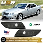 Smoke Front Bumper Side Marker Lights For 2000-2006 Mercedes W215 Class. Fixed Price $39.95.