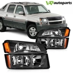 For 2002-2006 Chevy Avalanche Headlight Assembly Black Housing Light+bumper Lamp. Fixed Price $70.99.