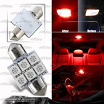 31MM Festoon Bright 6-SMD Led Glove Box/dome/map Single Light Bulb Red. Fixed Price $5.99.