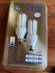 Ge Long Life Soft White ( 2) Pack Compact Fluorescent Light Bulbs. Fixed Price $12.00.