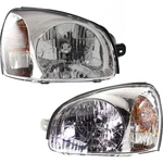 Driver And Passenger Headlights For Hyundai Santa Fe 2003-2006 Halogen W/ Bulb/s. Fixed Price $107.94.