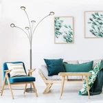 Brightech Orion 74" Industrial 5-LIGHT Led Super Floor Lamp W/ Arm Head. Fixed Price $154.99.