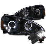 For 02-04 Acura Rsx DC5 Halo Black Projector Headlights Headlamp W/50W 6000K Hid. Fixed Price $227.95.