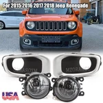 For 2015-2017 Jeep Renegade Bumper Fog Lights Driving Lamps W/ Bezels Left+right. Fixed Price $39.29.